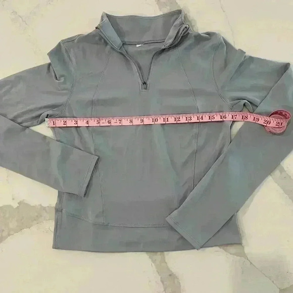 Yogalicious Lux Pullover QuarterZip Crop Activewear LongSleeve Top Womens Medium - Picture 3 of 7
